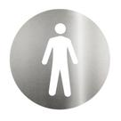 Placa Sinalizacao Banheiro Masculino Em Inox Biovis Homem