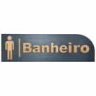 Placa Sinalização Banheiro WC MDF Masculino Feminino Parede -