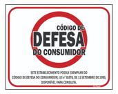 Placa Sinalização Código De Defesa Do Consumidor 25x20