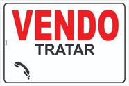 Placa Sinalização de Aviso Vendo Tratar Vendedor Casa Imóvel Carro Espaço Telefone