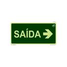 Placa Sinalização de Emergência S12D Saída Direita Fotoluminescente 16x25cm Placa Sinalização de Emergência S12D Saída Direita Fotoluminescente 16x25cm