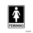 Placa Sinalização Do Banheiro Feminino 15x20cm - Pacific Placa Sinalização Do Banheiro Feminino 15x20cm - Pacific