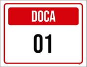 Placa Sinalização - Doca 01 36X46