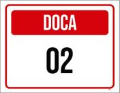 Placa Sinalização - Doca 02 27X35