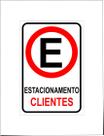 Placa sinalização estacionamento de clientes 20x30