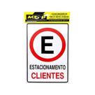 Placa Sinalização "Estacionamento de Clientes" Letras Grande