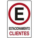 Placa Sinalização "Estacionamento p/ Clientes"