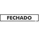 Placa Sinalização Fechado 6,5x30cm Placa Sinalização Fechado 6,5x30cm