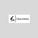 Placa Sinalização Fraldario Branco 20x8 Cm Ps 1mm Placa Sinalização Fraldario Branco 20x8 Cm Ps 1mm