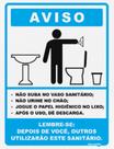 Placa Sinalização - Higiene Banheiro Masculino