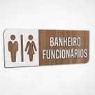 Placa Sinalização Indicativa Banheiro Funcionários Unissex Placa Sinalização Indicativa Banheiro Funcionários Unissex