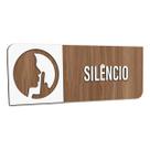 Placa Sinalização Indicativa Silêncio