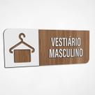 Placa Sinalização Indicativa Vestiário Masculino Placa Sinalização Indicativa Vestiário Masculino
