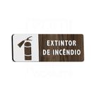 Placa Sinalização Madeira Extintor de Incêndio Indicativo
