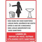 Placa Sinalizacao Poliestireno 15X20 ''procedimento Sanitario Feminino'' 220Ag