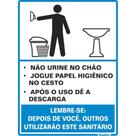 Placa Sinalizacao Poliestireno 15X20 ''Procedimento Sanitario Masculino'' 220Ah