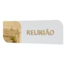 Placa sinalização porta ACM e acrílico personalizado 30x10cm