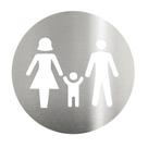 Placa Sinalizacao Porta Banheiro Familia Em Inox Biovis