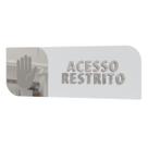 Placa sinalização porta MDF e acrílico personalizado 30x10cm