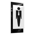 Placa Sinalização Premium Porta Banheiro WC Masculino ACM