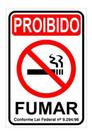 Placa sinalização proibido fumar 20x30