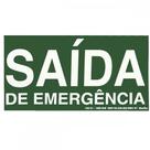 Placa Sinalizacao Pvc 15X30 ''Saida Emergencia'' Fluorescente 315Am Placa Sinalizacao Pvc 15X30 ''Saida Emergencia'' Fluorescente 315Am