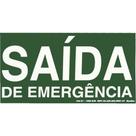 Placa Sinalizacao Pvc 15X30 ''Saida Emergencia'' Fluorescente 315Am Placa Sinalizacao Pvc 15X30 ''Saida Emergencia'' Fluorescente 315Am