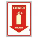 Placa Sinalizacao Pvc 20X30 ''Extintor Agua'' Fluorescente 250Bq