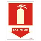 Placa Sinalizacao Pvc 20X30 ''Extintor'' Fluorescente 250Bd