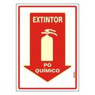 Placa Sinalizacao Pvc 20X30 ''Extintor Po Quimico'' Fluorescente 250Br Placa Sinalizacao Pvc 20X30 ''Extintor Po Quimico'' Fluorescente 250Br
