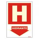 Placa Sinalizacao Pvc 20X30 ''Hidrante'' Fluorescente 250Be Placa Sinalizacao Pvc 20X30 ''Hidrante'' Fluorescente 250Be