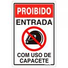 Placa Sinalizacao Pvc 20X30 ''Proibido Uso De Capacete'' 250Sp Placa Sinalizacao Pvc 20X30 ''Proibido Uso De Capacete'' 250Sp