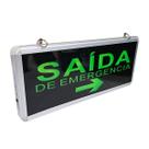 Placa Sinalizaçao Saida Emergencia Dupla Face Bateria Recarregavel Led Bombeiro Iluminaçao Segurança