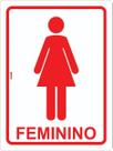 Placa Sinalização Sanitário Banheiro Feminino Mulher WC Placa Sinalização Sanitário Banheiro Feminino Mulher WC