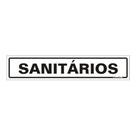 Placa Sinalização ''Sanitários'' 25cm - Branco