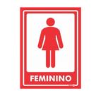 Placa Sinalizadora 150x200mm Banheiro Feminino com 2 peças Ref AV10 ENCARTALE Placa Sinalizadora 150x200mm Banheiro Feminino com 2 peças Ref AV10 ENCARTALE