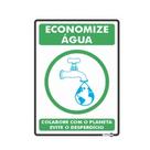 Placa Sinalizadora 150x200mm ECONOMIZE ÁGUA Ref PS638 ENCARTALE