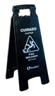 Placa Sinalizadora Piso Molhado Preta Kunber