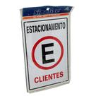 Placa Sinalize em Poliestireno Estacionamento Clientes 20X30cm