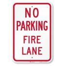 Placa SmartSign Sem Estacionamento Fire Lane 45x30cm em alumínio