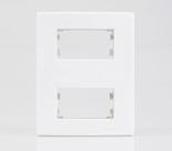 Placa sobrepor 2 mod sep Sleek Branco Brilho 75 Margirius