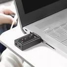 Placa Som USB 7.1 Canais Adaptador Áudio P2 Com Botões Mute E Volume Notebook Computador Gamer