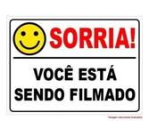 Placa Sorria Você Está Sendo Filmado De Alumínio