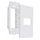 Placa Steck Linha Stella Branca 4X2 - 1 Modulo Horizontal Com Suporte 69270 Placa Steck Linha Stella Branca 4X2 - 1 Modulo Horizontal Com Suporte 69270