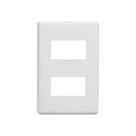 Placa stella steck 4x2 2 modulos separado c/suporte branco