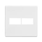 Placa stella steck 4x4 1+1 modulo horiz.c/suporte branco