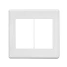 Placa stella steck 4x4 3+3 modulos horiz com suporte branco