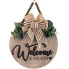 Placa suspensa de madeira Condorpasea 3D Welcome Home 30cm
