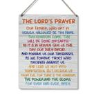 Placa suspensa de madeira Qious Religious Scripture Art 25x20cm