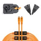 Placa Tether Tools LeverLock e cabo USB-C Optima 10G de 9,4 m